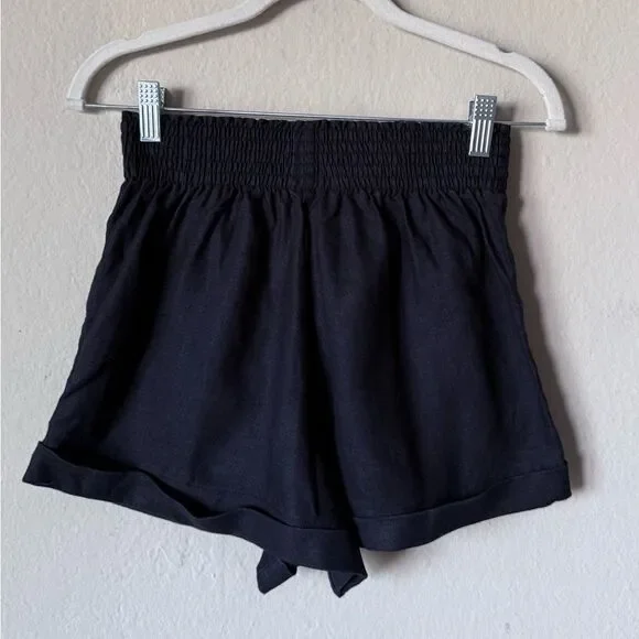 Reformation Nashville Black Shorts Linen Size XS - Picture 5 of 7